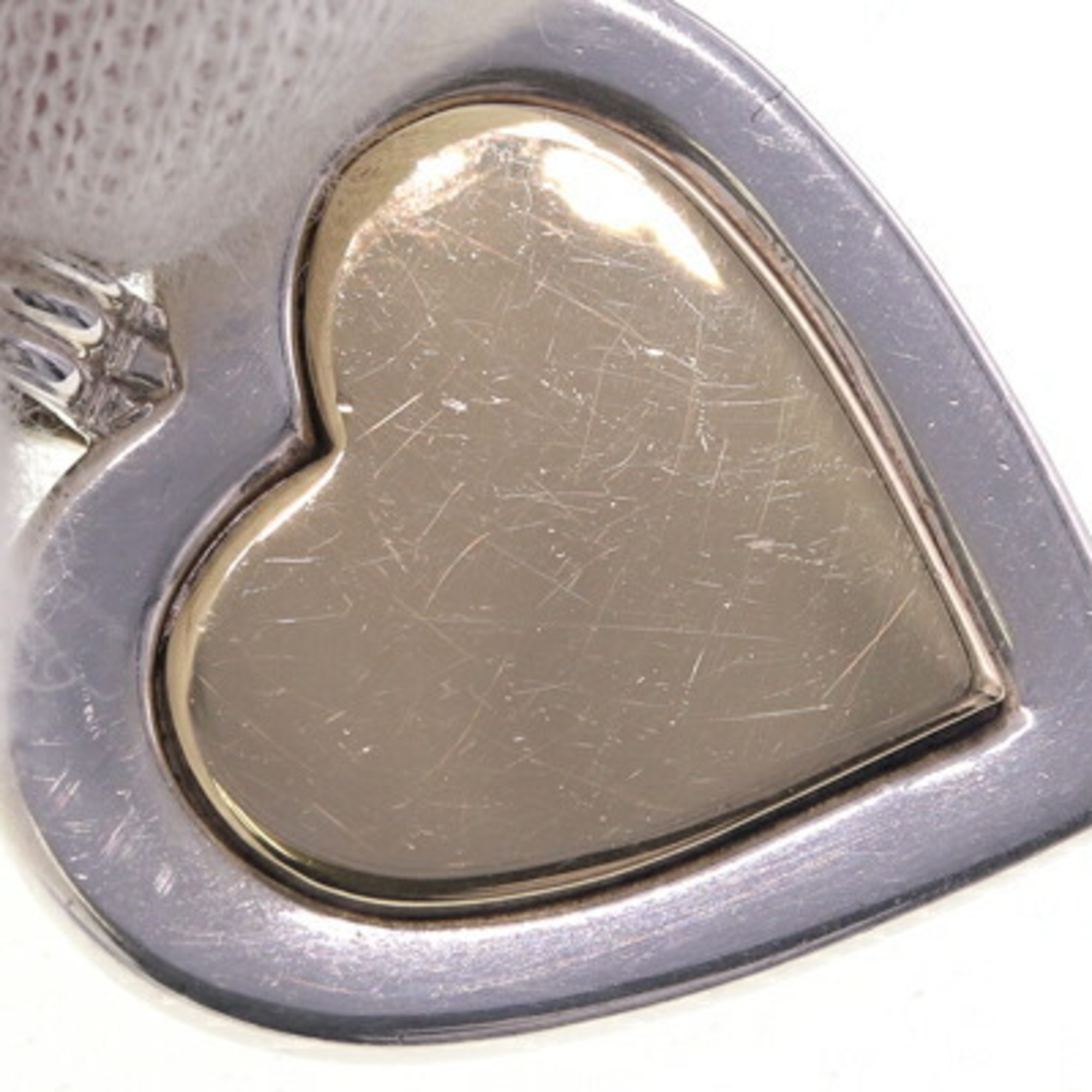 Tiffany Pendant Top Heart Motif Silver Gold YG Yellow SV Sterling 925 Necklace Women's TIFFANY & CO