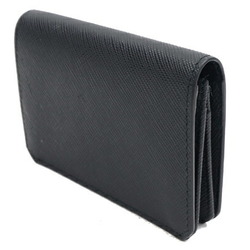 PRADA Business Card Holder 2M0945 Black Leather Pass Case Men's