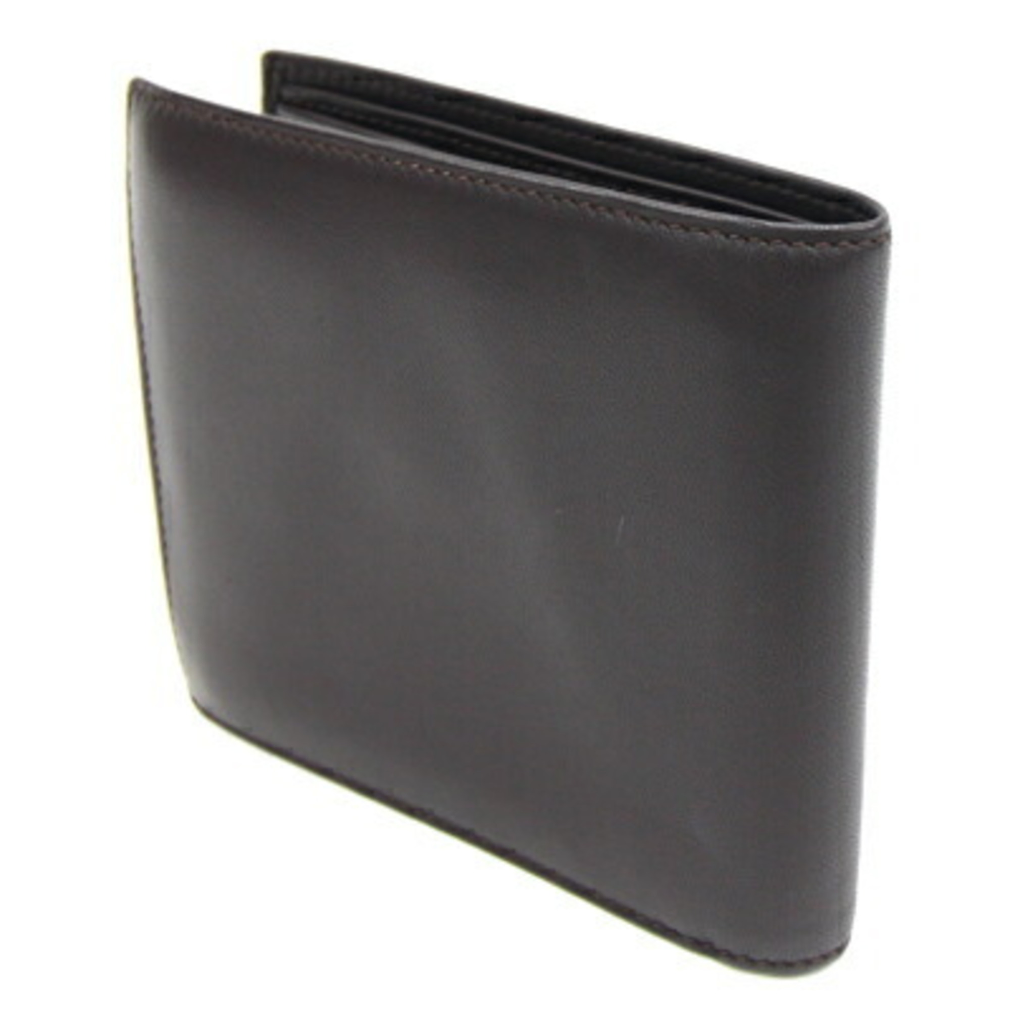 LOEWE Bi-fold Wallet Anagram Dark Brown Leather Compact Men's