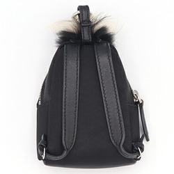Fendi Bag Charm Bugs Monster 7AR457 Black Nylon Leather Pouch Key Holder Ring Bagpack Women's FENDI