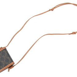 Celine Triomphe Bi-fold Wallet with Strap Necklace 10l25 2ev2 04li Dark Brown PVC Leather Coin Purse Neck Women's CELINE