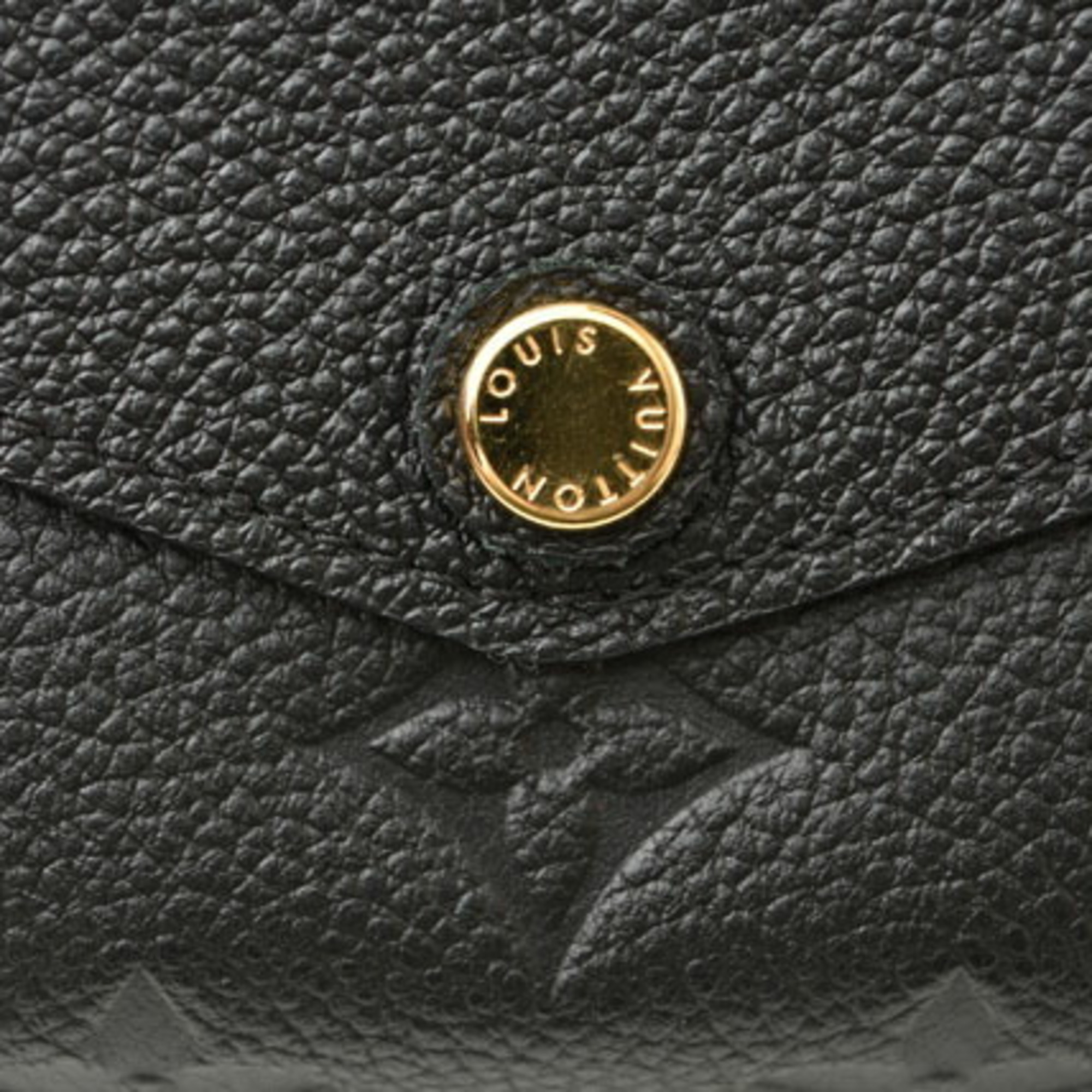 Louis Vuitton Wallet LOUIS VUITTON M61182 Monogram Empreinte Portefeuille Sarah Noir Black