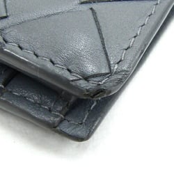 Bottega Veneta Bi-fold Wallet Intrecciato 605722 Grey Leather Compact Men's BOTTEGA VENETA