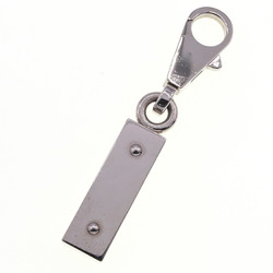 Hermes Bag Charm Silver Metal Bar Key Ring Holder Hook HERMES