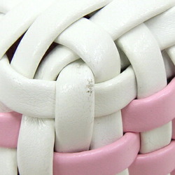 Miu Miu Miu Handbag 5BA077 Pink White PVC Leather Shoulder Bag Basket Women's MIUMIU