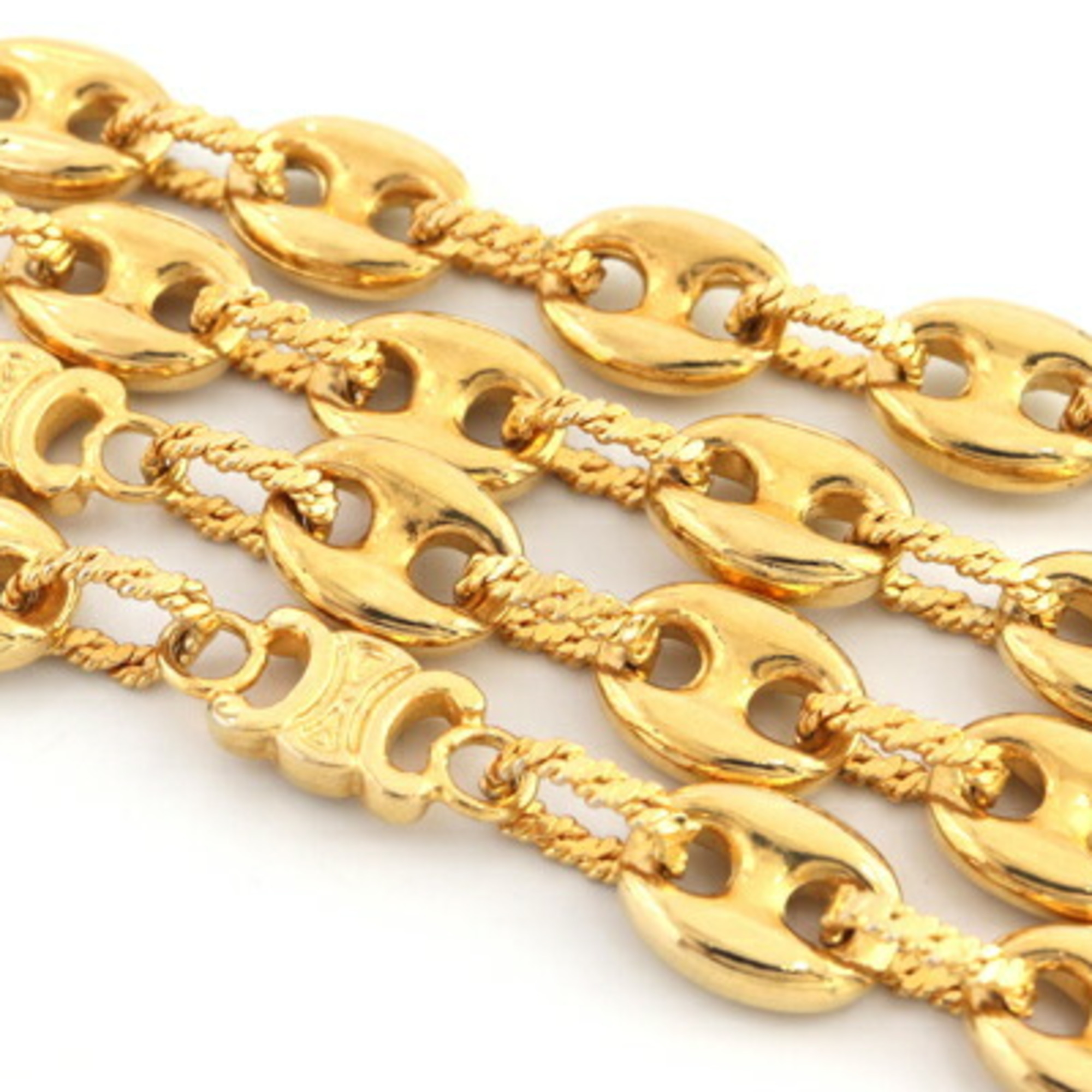 Celine Necklace Triomphe Long Chain Gold Metal Macadam Old Classic Women's CELINE