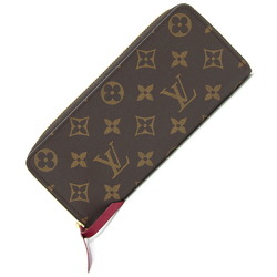 Louis Vuitton Round Long Wallet Monogram Portefeuille Clemence M60742 Fuchsia Women's LOUIS VUITTON