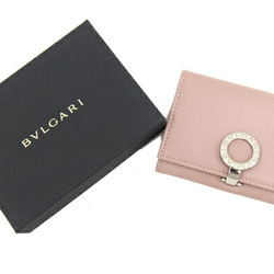 BVLGARI Business Card Holder 30421 Pink Leather Case for Women