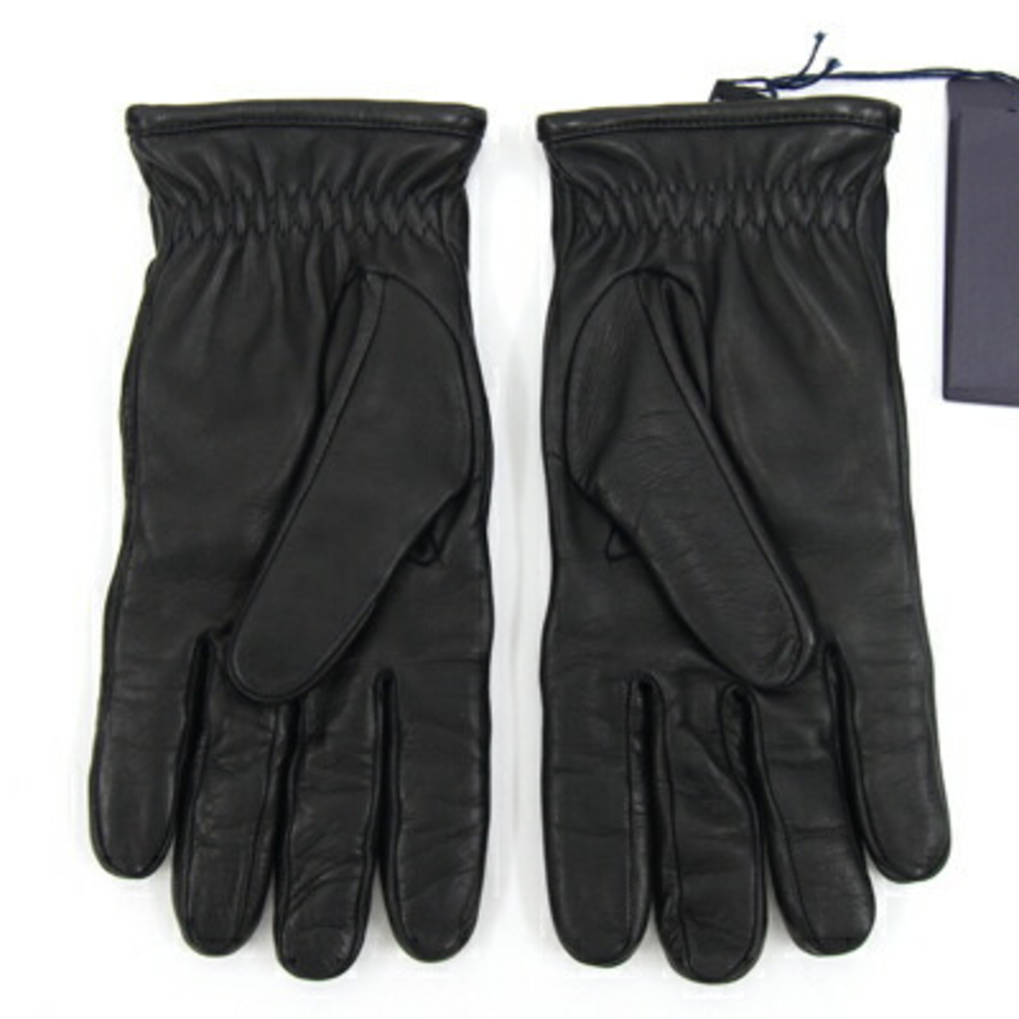 Prada Gloves 2GG067 Black Leather Nylon Men's PRADA