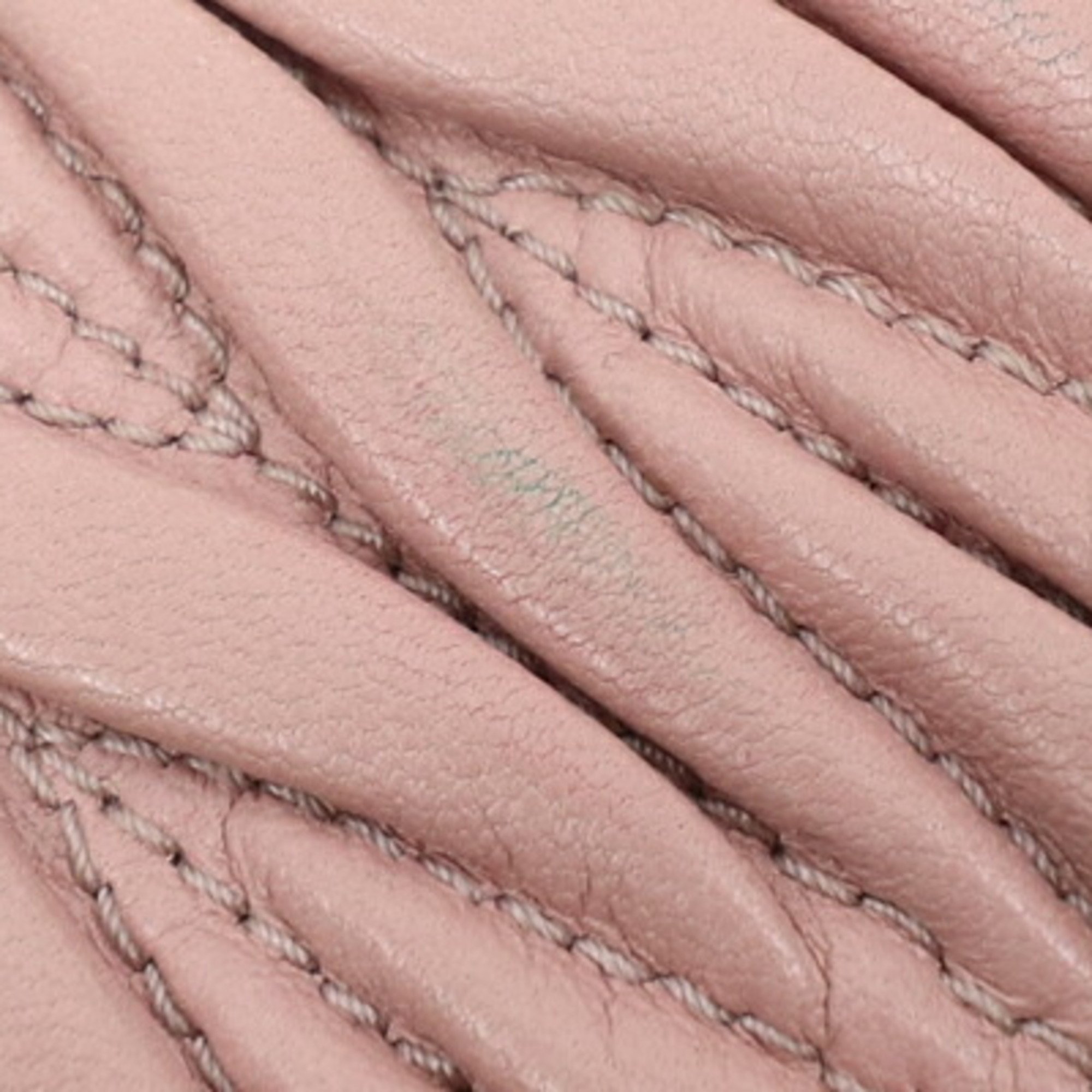 Miu Miu Miu Round Long Wallet Matelasse Pink Leather Women's MIUMIU