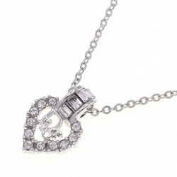 Christian Dior Dior Necklace Silver Metal Rhinestone Pendant Choker Heart Women's DIOR