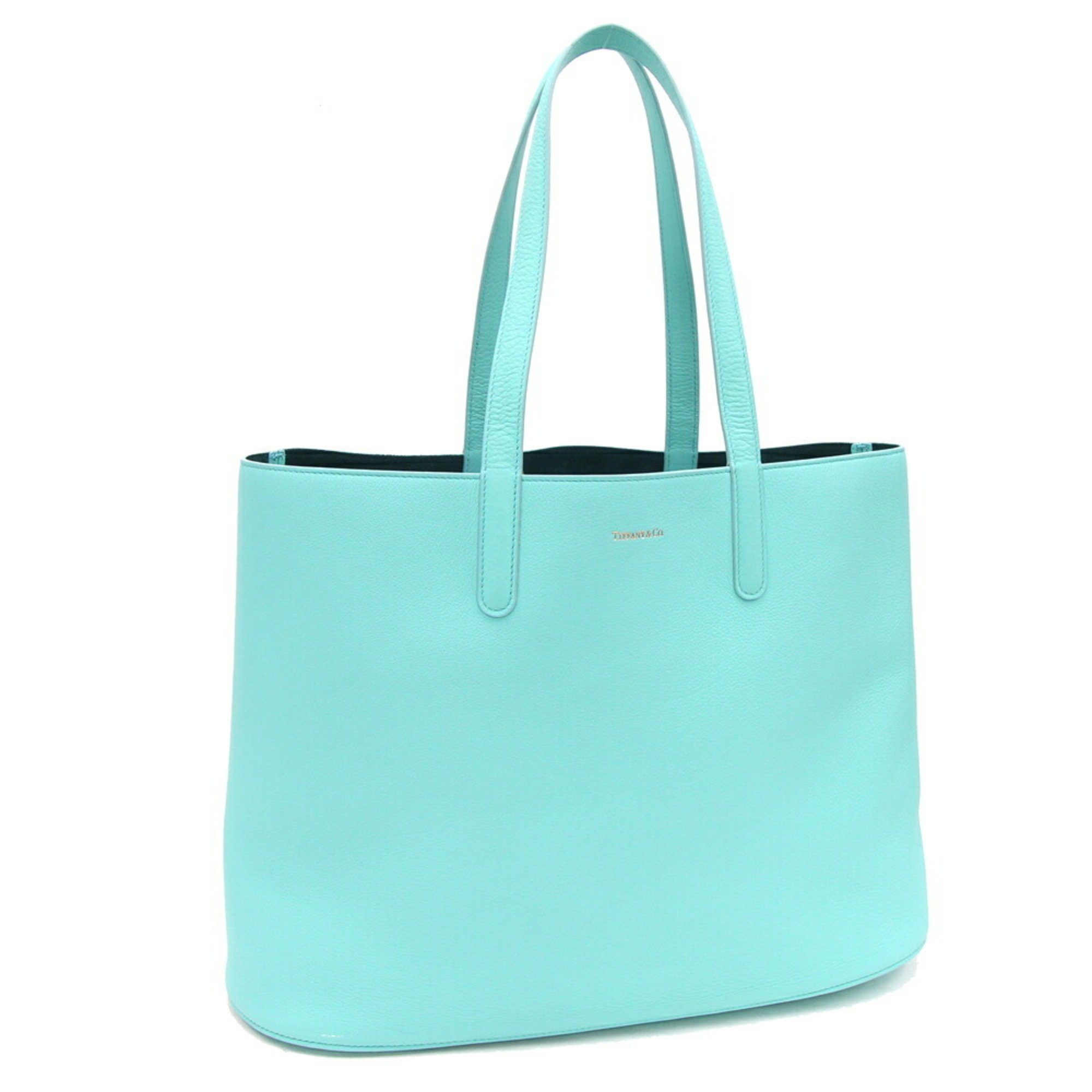Tiffany Tote Bag Blue Leather Shoulder for Women TIFFANY&Co.