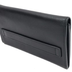 Prada Bi-fold Long Wallet 2ZH065 Black Leather Men's PRADA