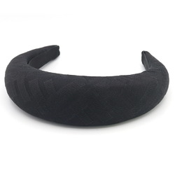 Fendi Headband Zucca Black Satin Hairband for Women All-over FENDI