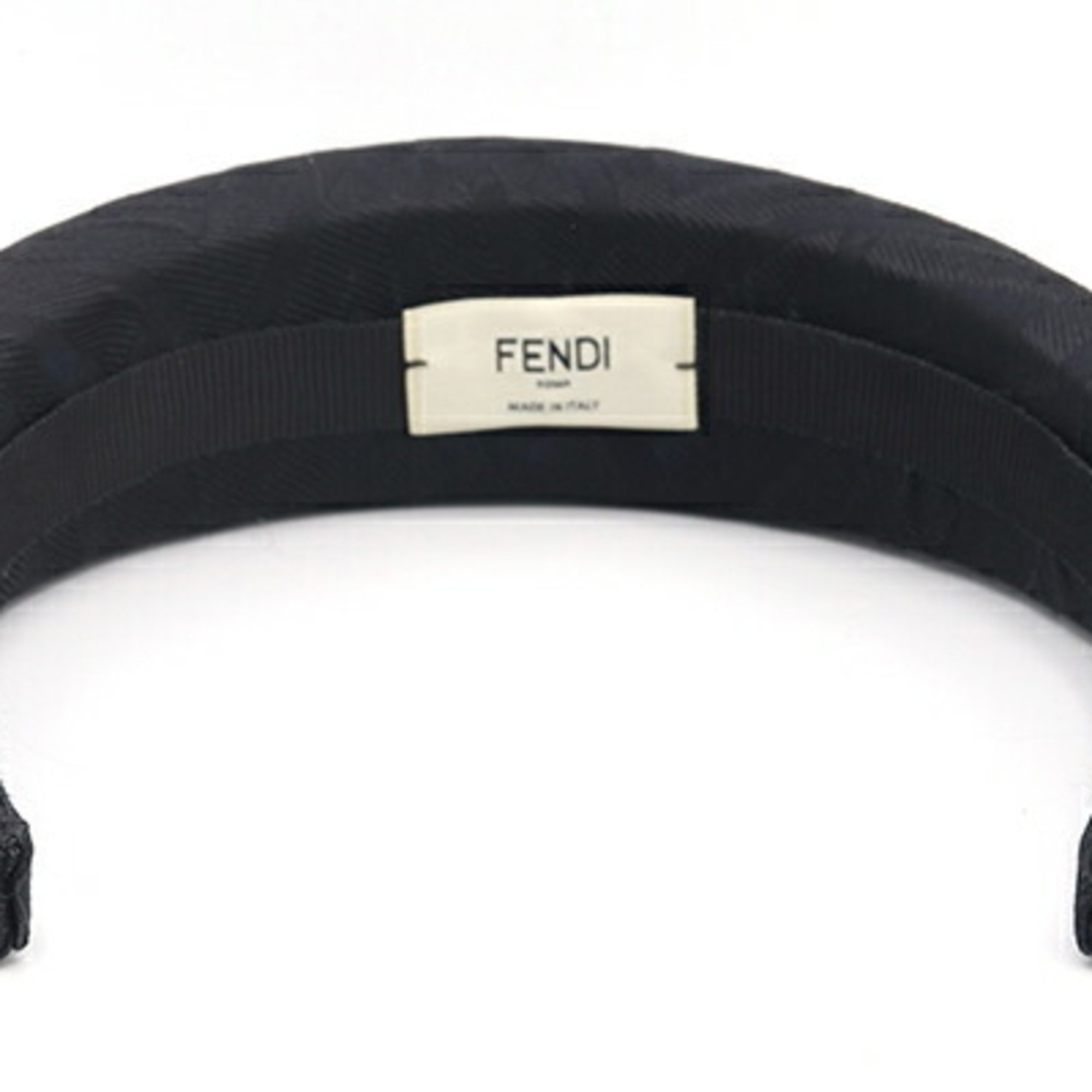 Fendi Headband Zucca Black Satin Hairband for Women All-over FENDI