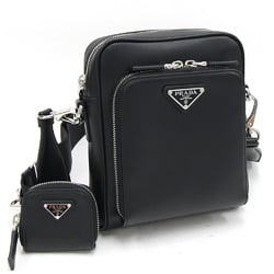 Prada Shoulder Bag Leather 2VH168 Black Men's PRADA