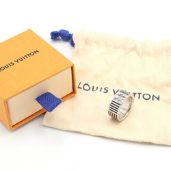 Louis Vuitton Ring Damier Colors M62494 Silver Black Metal Size L Men's LOUIS VUITTON