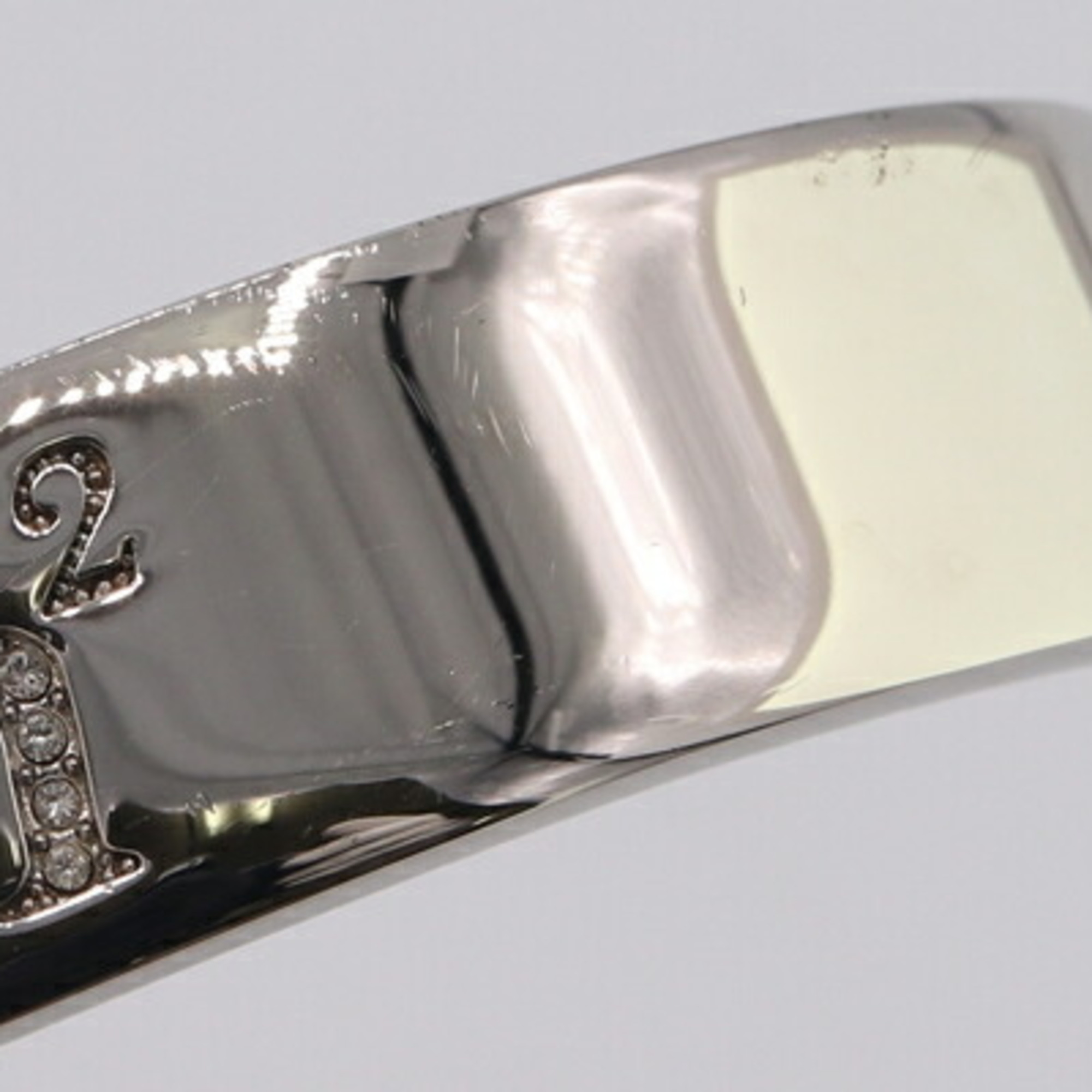Louis Vuitton Bangle NIGO Collaboration Bracelet Squared LV Strass MP2694 Silver Metal Rhinestone L Size Men's LOUIS VUITTON