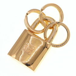 LOEWE Key Ring Gold Metal Holder Padlock Anagram Accessory Ladies Men's