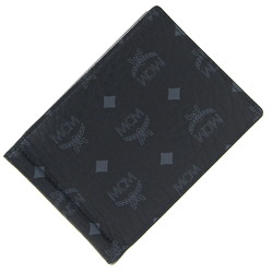 MCM Money Clip Visetos MXC AAVI01 Black Leather Bi-fold Wallet Bill Men's