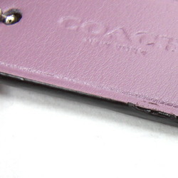 Coach Handbag Signature Bennett Satchel F32203 Purple Beige PVC Leather Shoulder Bag Boston Women's COACH