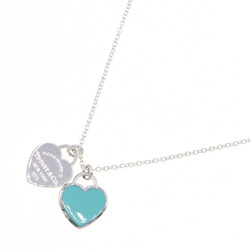 Tiffany Necklace Return to Double Heart Tag Pendant SV Sterling Silver 925 Enamel Choker Blue Women's TIFFANY&Co.