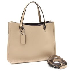 Coach handbag Tyler Carryall 28 C3460 beige leather strap shoulder bag for women COACH