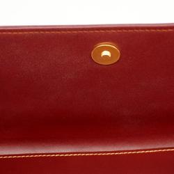 Cartier Clutch Bag Must Leather Bordeaux Women's