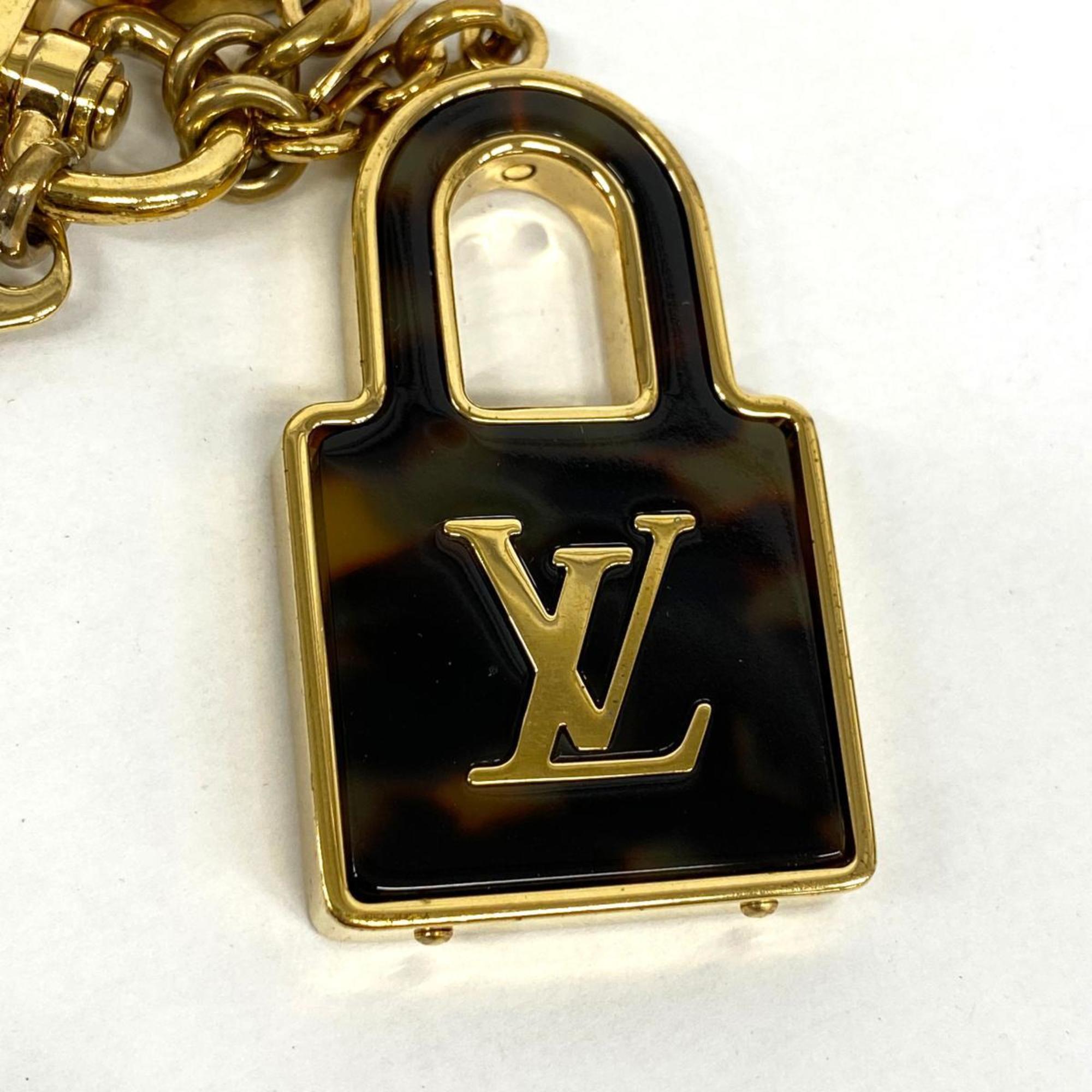 Louis Vuitton Keychain Portocle Confidence M65088 Brown Gold Women's