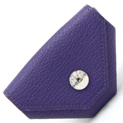Hermes Coin Case Le Vingt Quatre Purple Swift Leather N Stamp Purse for Women HERMES