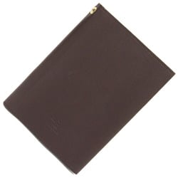 Louis Vuitton Book Cover Dark Brown Leather Tokyo Ginza Exclusive Notebook Diary Stationery LOUIS VUITTON