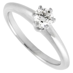 Tiffany & Co. Solitaire Ring, Diamond, 0.24ct, Size 9, Pt950, F/VS1/3EX, Women's