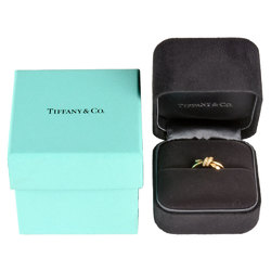 Tiffany & Co. Knot Ring, Diamond, Size 12, K18YG, Women's