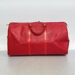 Louis Vuitton Boston Bag Epi Keepall 50 M42967 Castilian Red Men's Women's