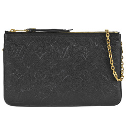 Louis Vuitton LOUIS VUITTON Pochette Double Zip Shoulder Bag Monogram Empreinte M68568 Black SD0290 RFID (IC chip) built-in chain shoulder bag