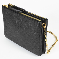 Louis Vuitton LOUIS VUITTON Pochette Double Zip Shoulder Bag Monogram Empreinte M68568 Black SD0290 RFID (IC chip) built-in chain shoulder bag