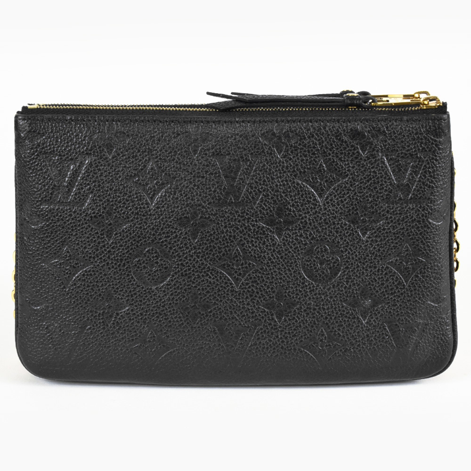 Louis Vuitton LOUIS VUITTON Pochette Double Zip Shoulder Bag Monogram Empreinte M68568 Black SD0290 RFID (IC chip) built-in chain shoulder bag