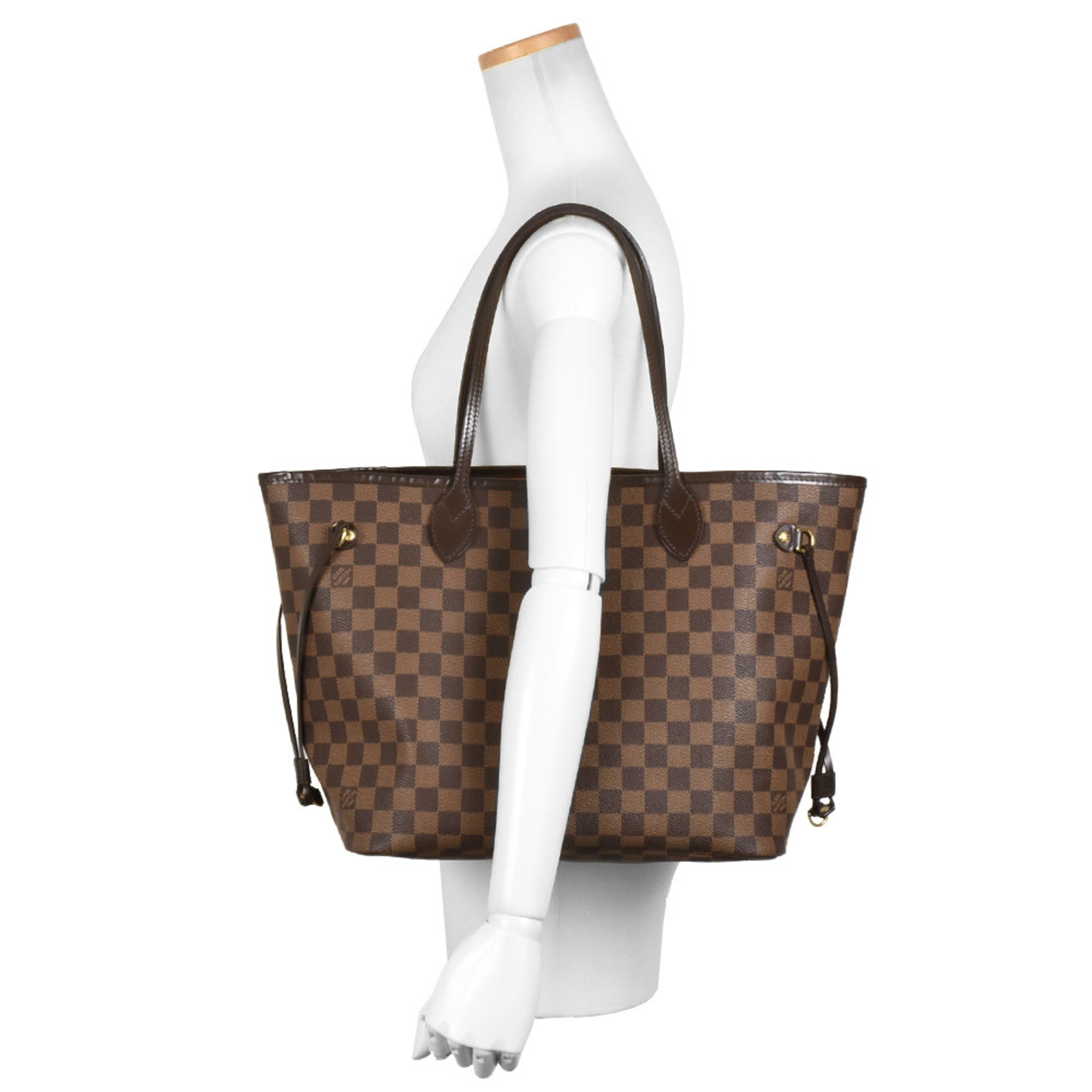 Louis Vuitton Neverfull MM Tote Bag Damier Ebene N51105 Cerise GI0123