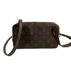 LOUIS VUITTON Louis Vuitton Marly Bandouliere Monogram Leather Shoulder Bag Pochette Brown 18170