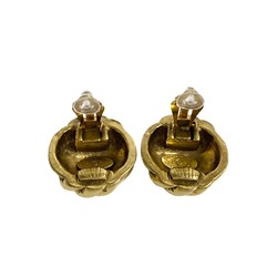CHANEL Chanel 23 Engraved Coco Mark Motif Earrings Gold Women's 74138