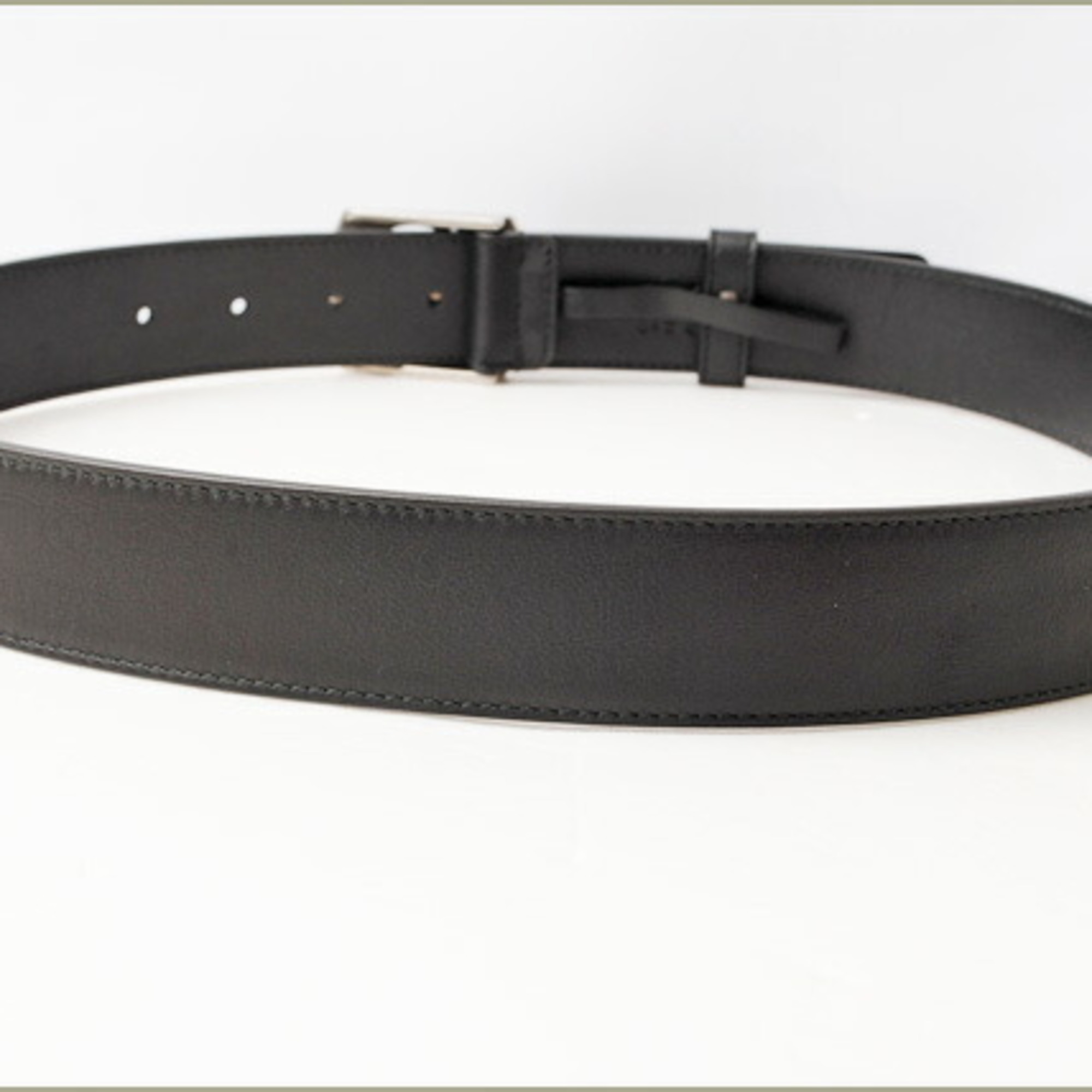 GUCCI Belt for Men, Leather, Black, Vintage Silver, 387031 AP00N 1000