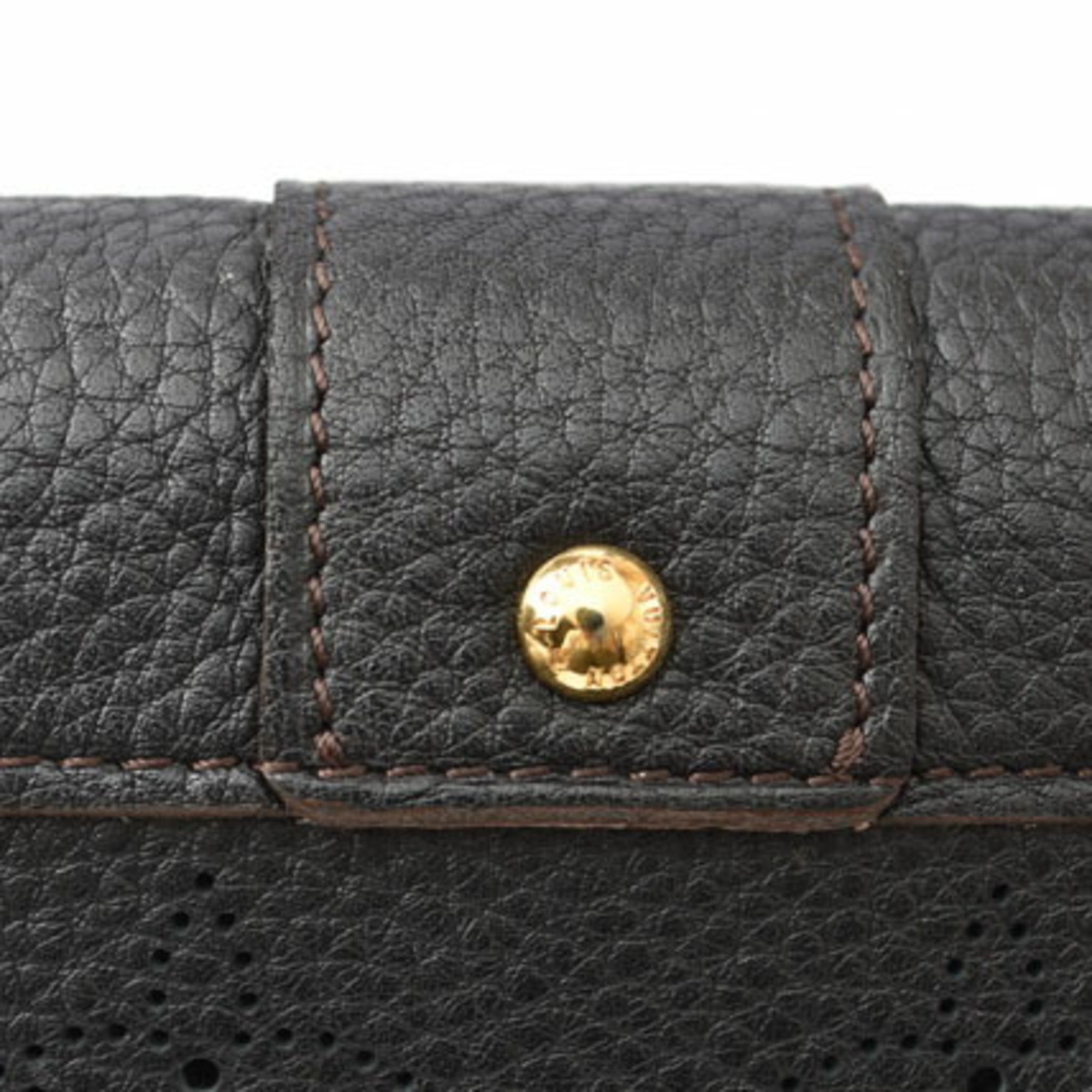 Louis Vuitton Mahina Wallet LOUIS VUITTON Long Portefeuille Iris Noir Black M58163