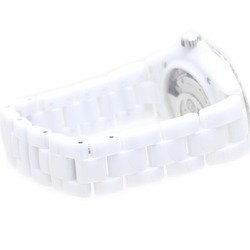 CHANEL J12 Bezel Diamond 12P H7189 White Ceramic x Stainless Steel Men's 39458 Watch