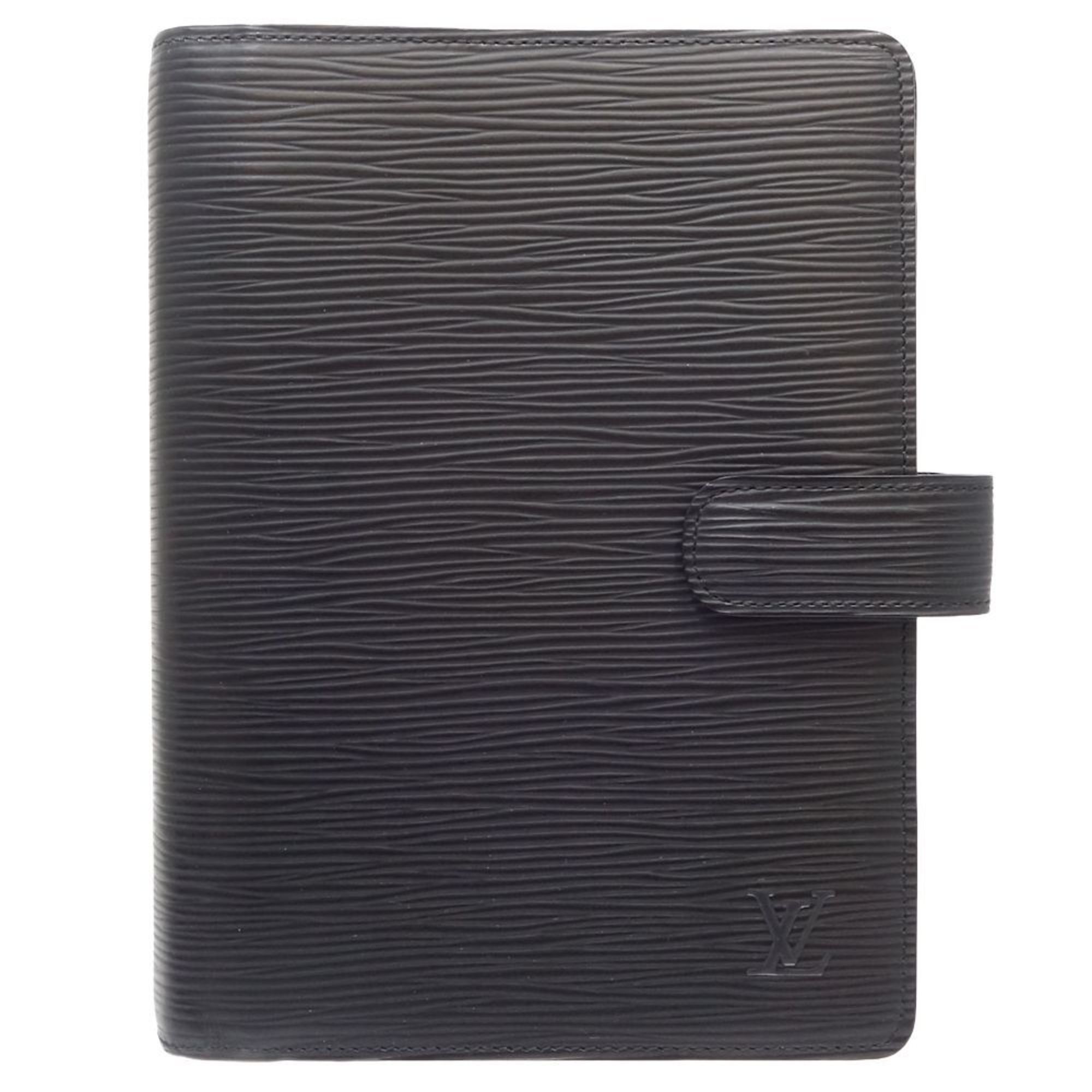 LOUIS VUITTON Epi Planner Cover R20042 Agenda MM Noir 180456