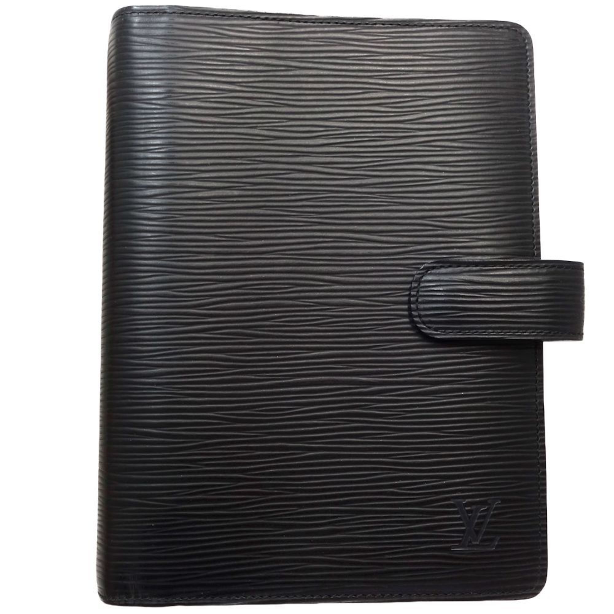 LOUIS VUITTON Epi Planner Cover R20042 Agenda MM Noir 180456