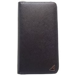 PRADA Prada Long Wallet 2ML188 Round Saffiano Travel Case NERO Leather Black 180465