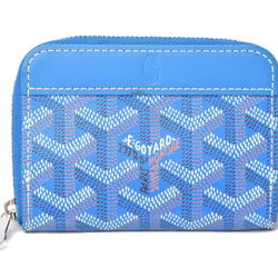 Goyard coin case, purse, card GOYARD wallet, Matignon, herringbone, blue