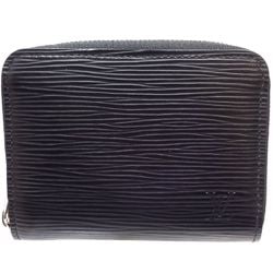 LOUIS VUITTON Louis Vuitton Epi Wallet/Coin Case M60152 Zipper Coin Purse Noir 180461
