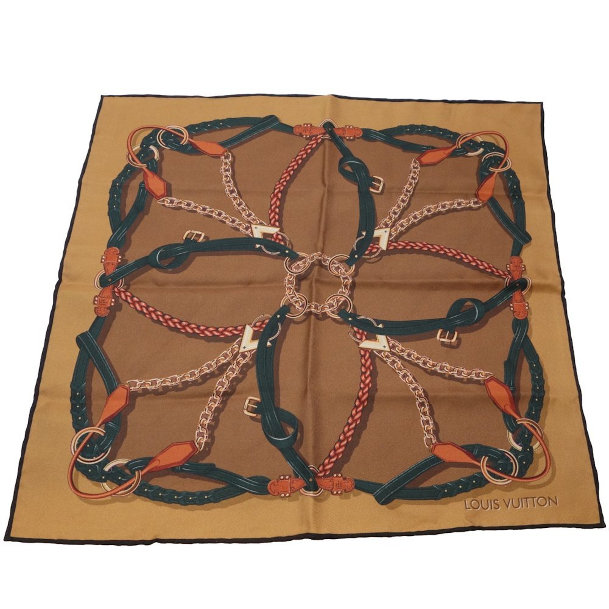 LOUIS VUITTON Louis Vuitton Handkerchief M77348 Carre Bandana Handle Me Multicolor Brown 180475