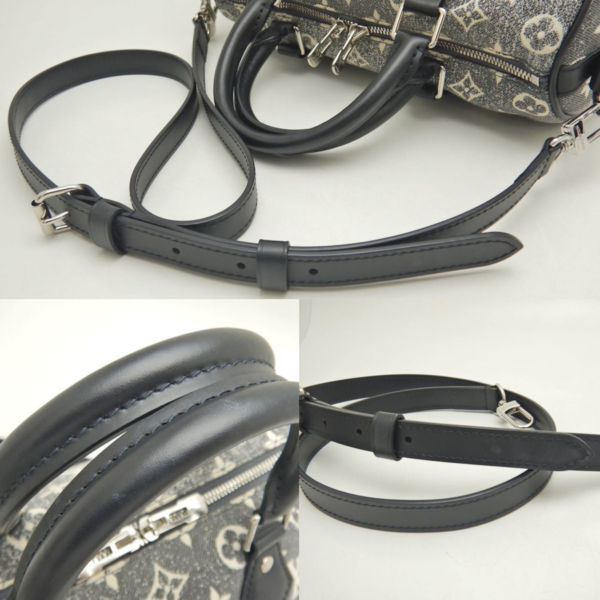 LOUIS VUITTON Louis Vuitton Speedy Bandouliere 25 M21464 Handbag Monogram Jacquard Denim 2023 Cruise Collection Grinoire 251798